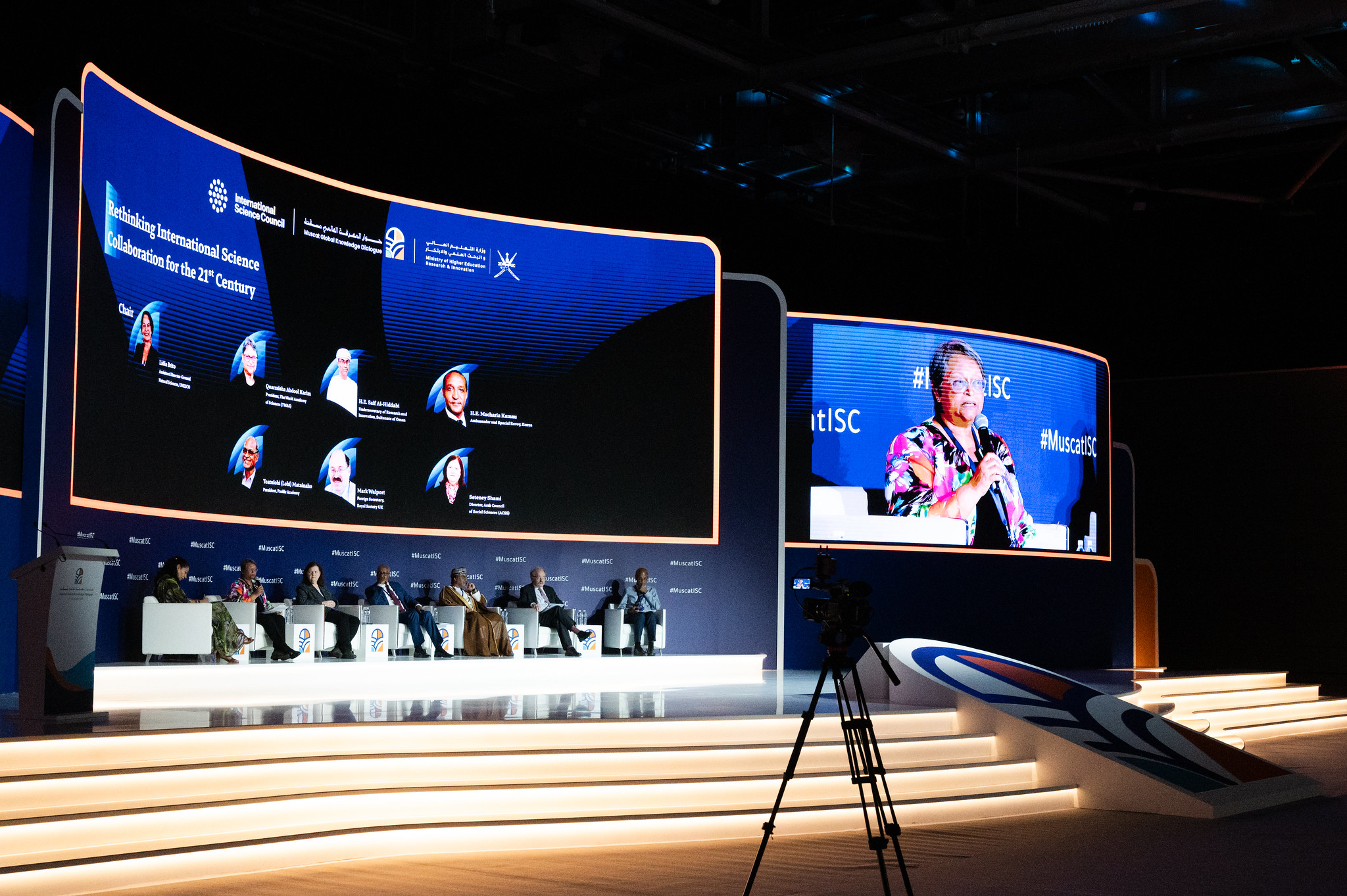 Quarraisha Abdool Karim, TWAS President, at the Muscat Global Knowledge Dialogue (Photo: G.Ortolani/TWAS).