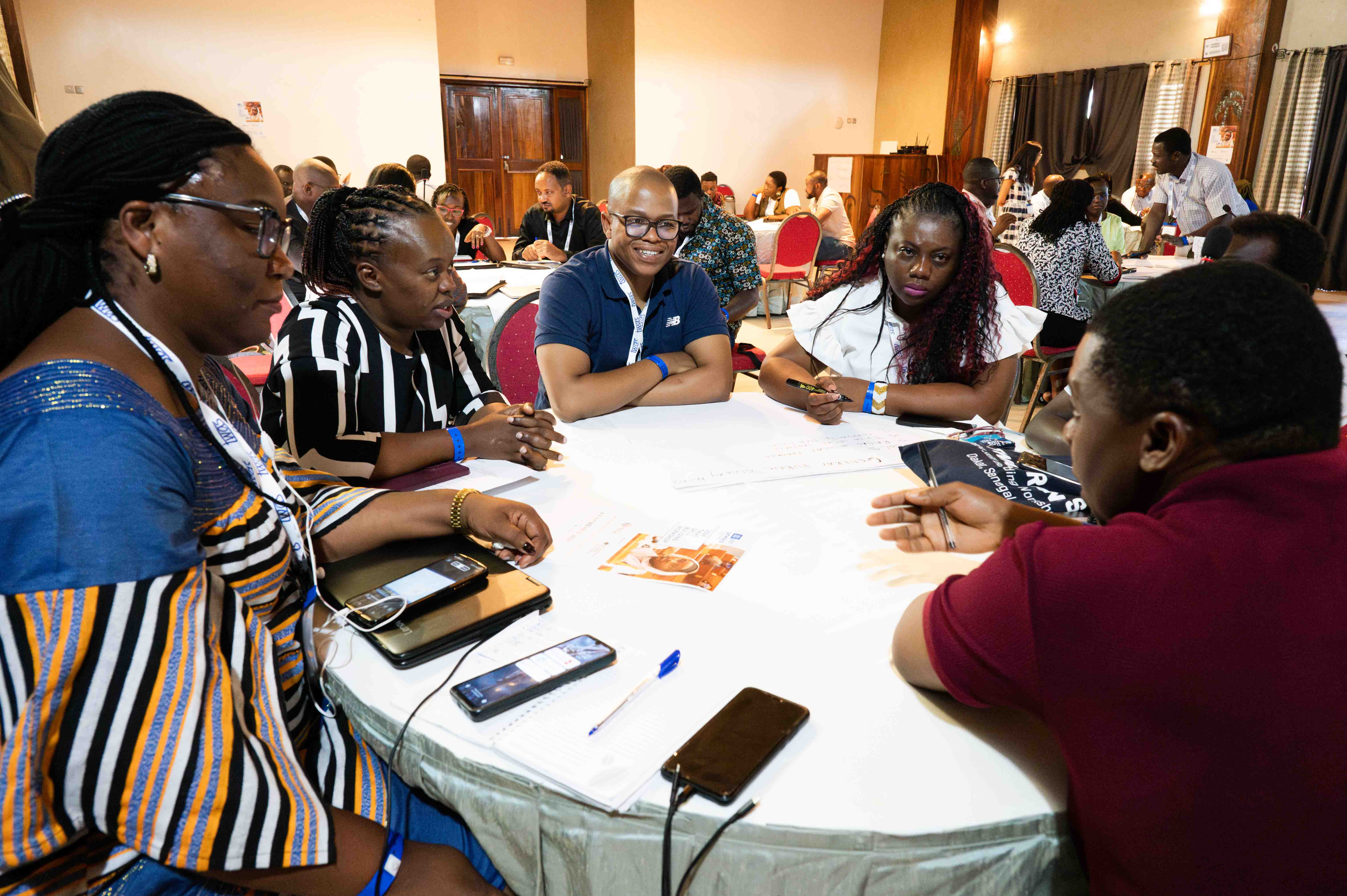 From left: Kahndo Prudence Deffan Epouse Diomande, Research Grantee, Centre National de Recherche Agronomique, Abidjan, Côte d'Ivoire; Elizabeth Kemigisha, SG-NAPI Awardee, Mbarara University of Science and Technology, Mbarara, Uganda; Liteboho Daniel Maduna, SG-NAPI Grantee, National University of Lesotho, Maseru, Lesotho; and Marlaine Michele Boukandou Mounanga, SG-NAPI Awardee, Institute of Pharmacopoeia and Traditional Medicine, Pharmacology-Toxicology Department, Libreville, Gabon. (Photo: G. Ortolani/TWAS)