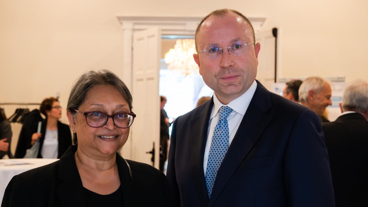 TWAS President Quarraisha Abdool Karim (left) and Minister Plenipotentiary Giuseppe Pastorelli