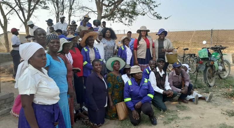 A group photograph from Zimbabwean disaster risk management specialist Chipo Mudavanhu in the field. [Photo provided]