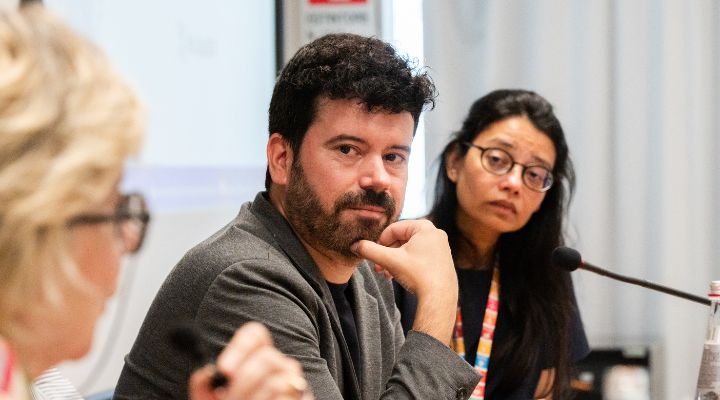 Alexis Roig (left), CEO, SciTech DiploHub, Barcelona's Chief Science and Tech Envoy SciTech DiploHub, Spain; and Payal Patel, TWAS Associate Programme Officer. (Photo: G. Ortolani/TWAS) Alexis Roig (left), CEO, SciTech DiploHub, Barcelona's Chief Science and Tech Envoy SciTech DiploHub, Spain; and Payal Patel, TWAS Associate Programme Officer. (Photo: G. Ortolani/TWAS)